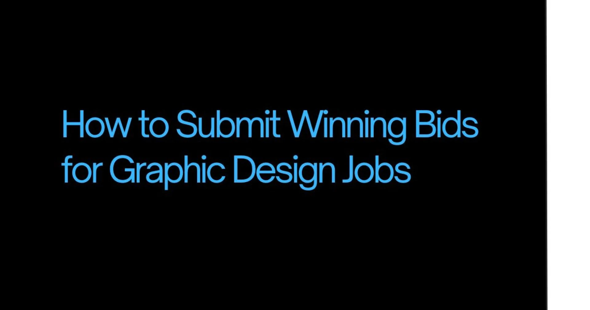 How to Submit Winning Bids for Graphic Design Jobs