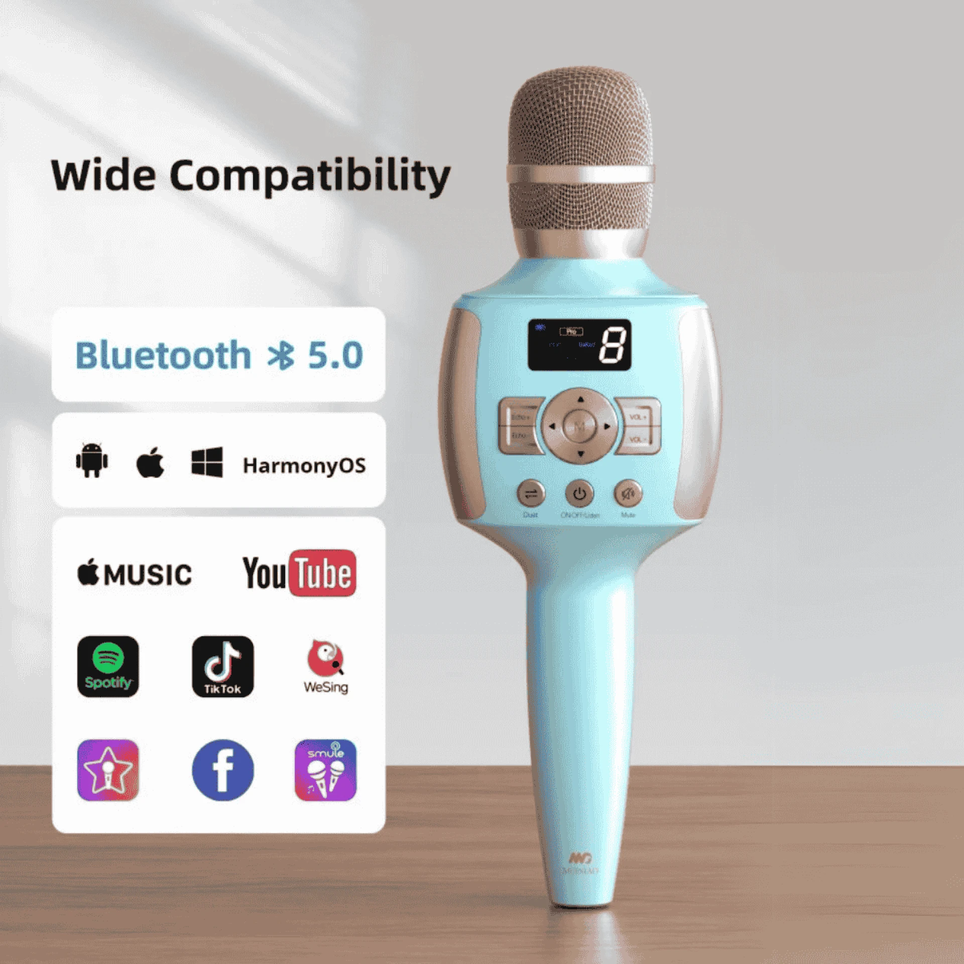 Portable Wireless Karaoke Speaker Microphone Feel the Power