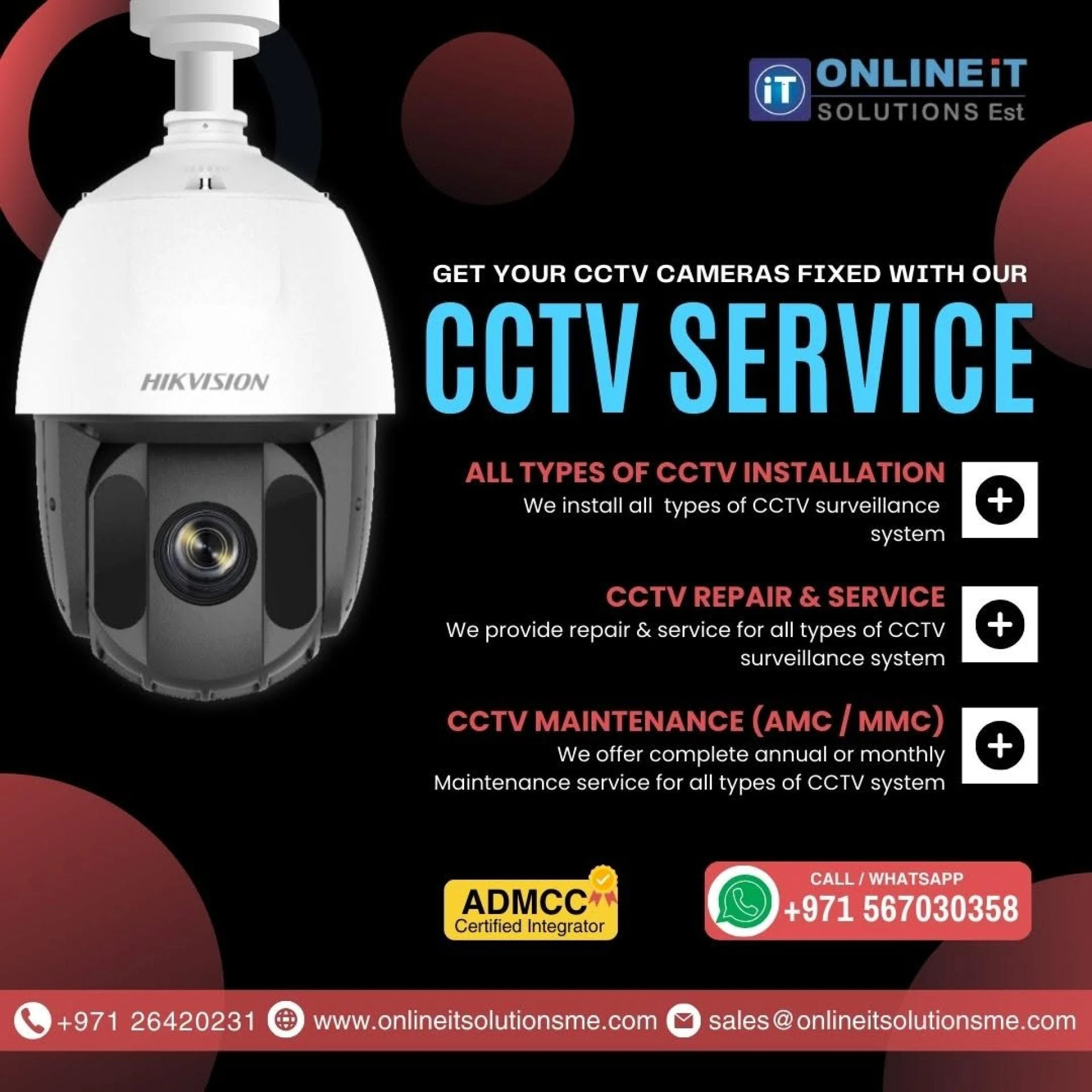 Top Benefits of Installing a CCTV Camera in Abu Dhabi Homes and Offices | Online IT Solutions
