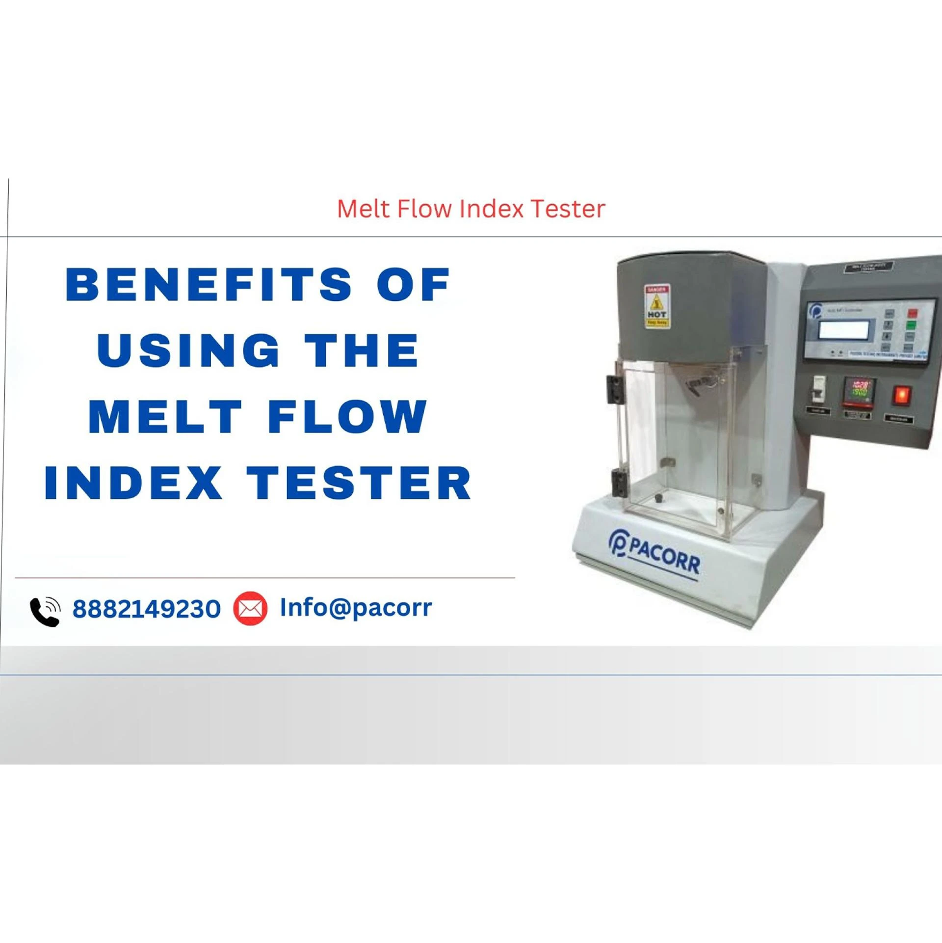 Melt Flow Index Tester Your Complete Guide to Quality Control in Polymers