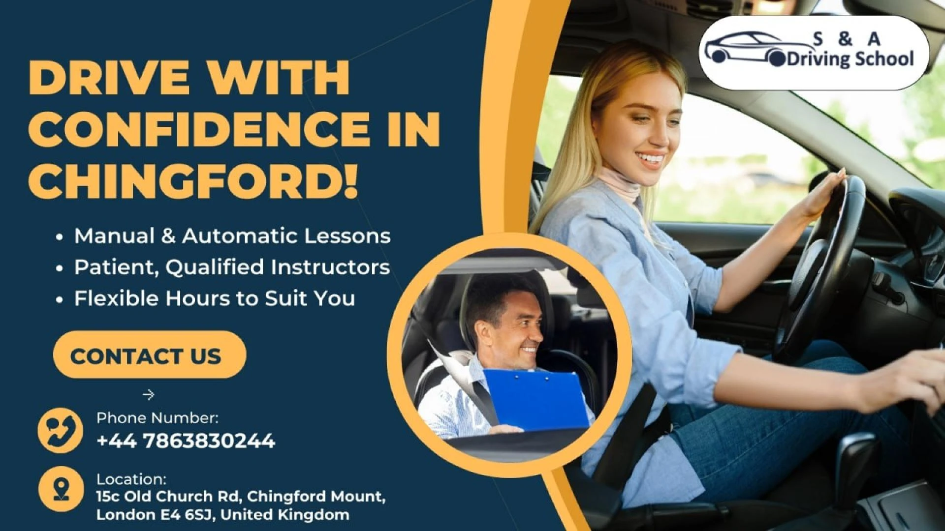 Achieve Your Driving Goals with S & A Driving Chingford in Chingford