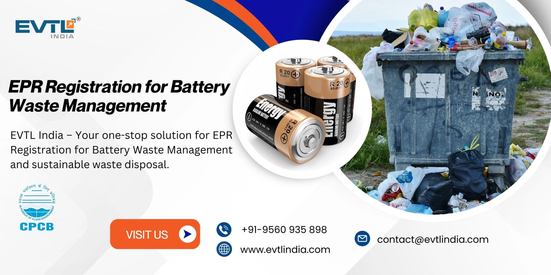 EPR Registration for Battery Waste Management is Simple with EVTL India