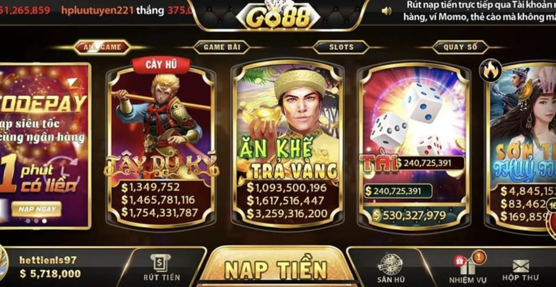 Khuyến Mãi Hấp Dẫn Tại Go88vn Casino 2025