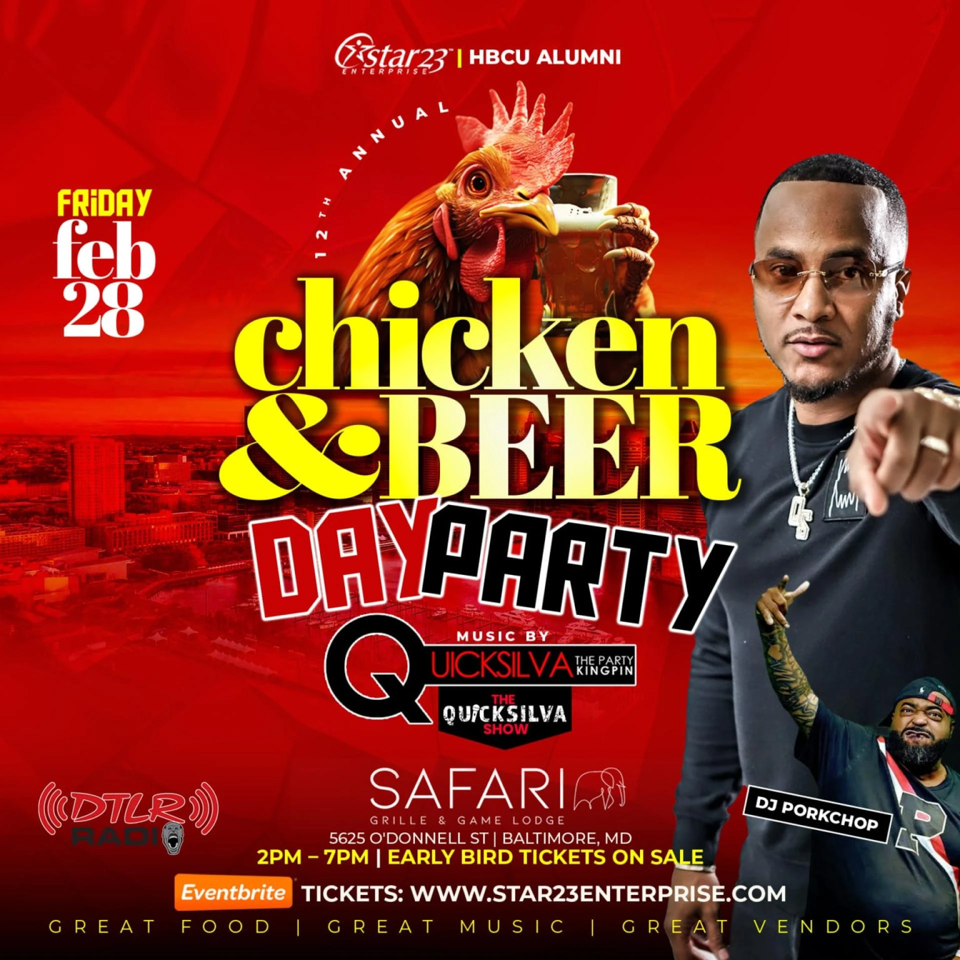 12th Annual Chicken & Beer Day Party Feat. DJ Quicksilva