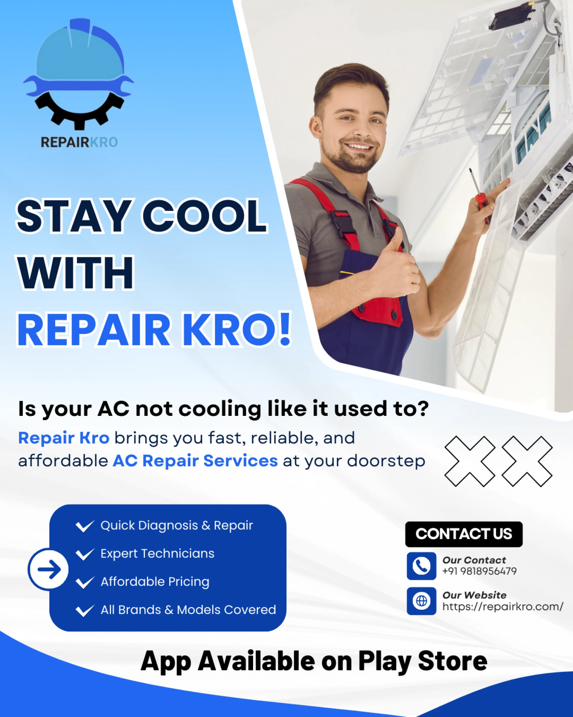 Draft: My P Keep Your AC Running Smoothly with RepairKro’s Comprehensive Repair & Maintenance Services at the Best Pricesost Title