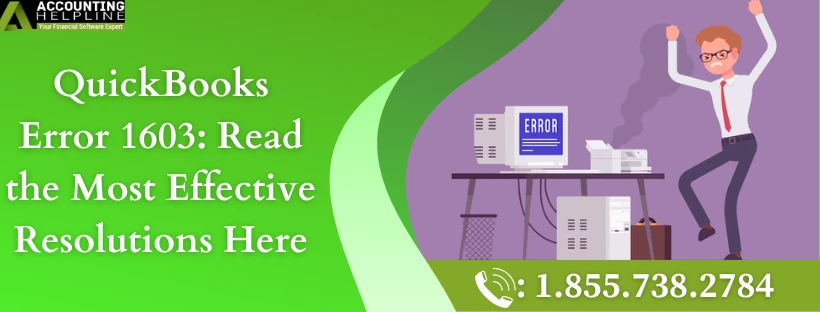 Simple methods to instantly fix QuickBooks Error 1603
