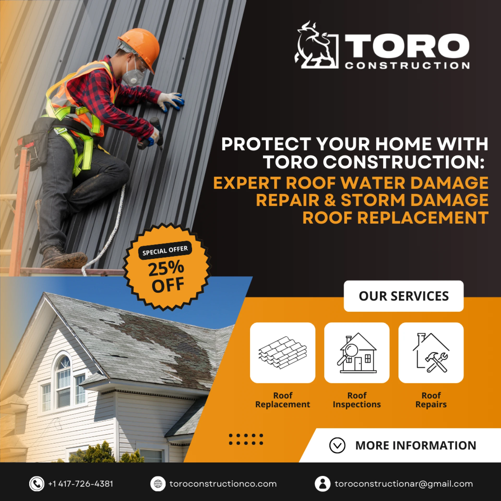 Protect Your Home with Toro Construction: Expert Roof Water Damage Repair & Storm Damage Roof Replacement