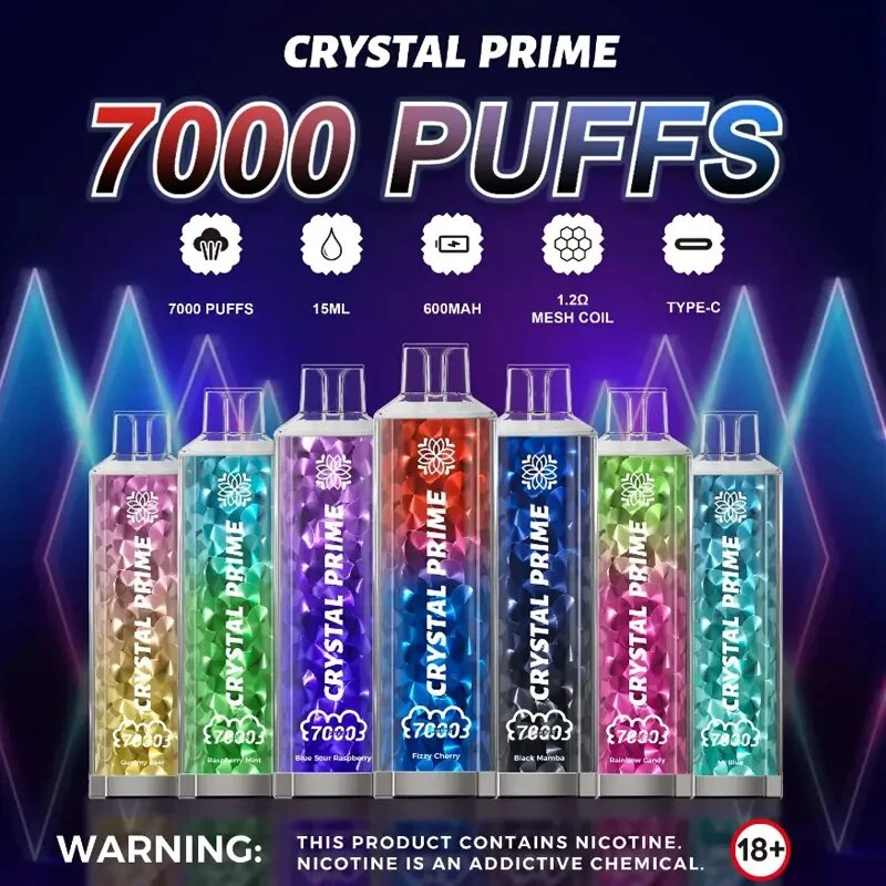 Crystal Prime 7000 Box of 10: Flavor, Power, and Portability Perfected  