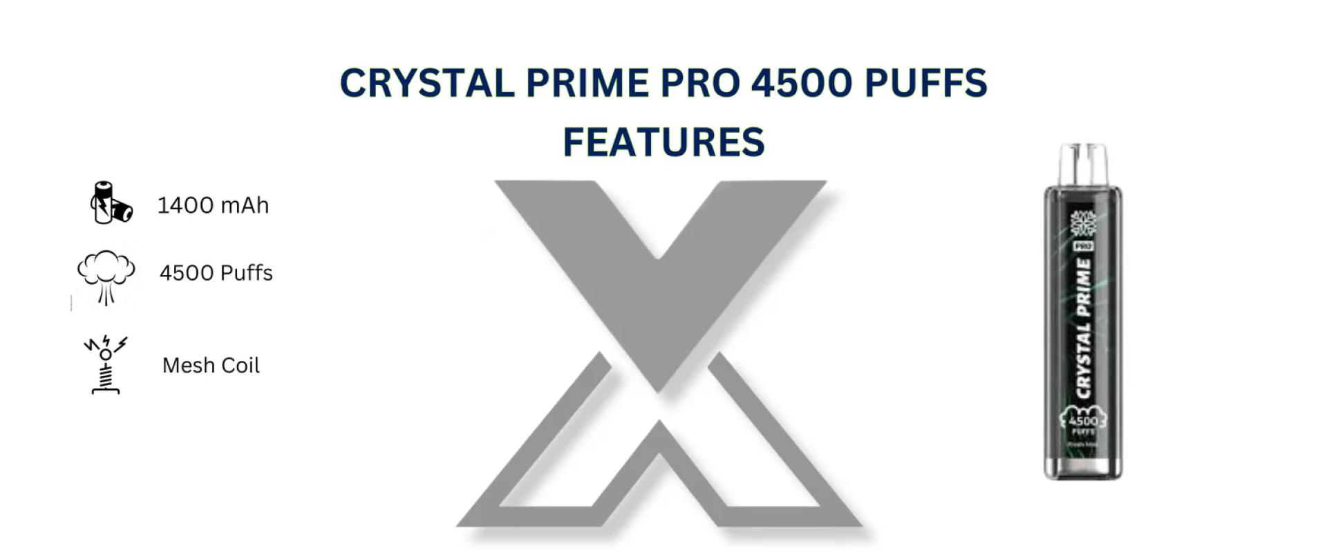 Crystal Prime Pro 4500 Box of 10 – Premium Wholesale Vapes