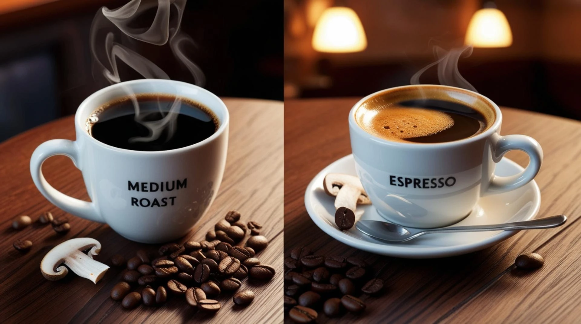 Mushroom Coffee Face-Off: Medium Roast vs. Espresso – Which Should You Choose?