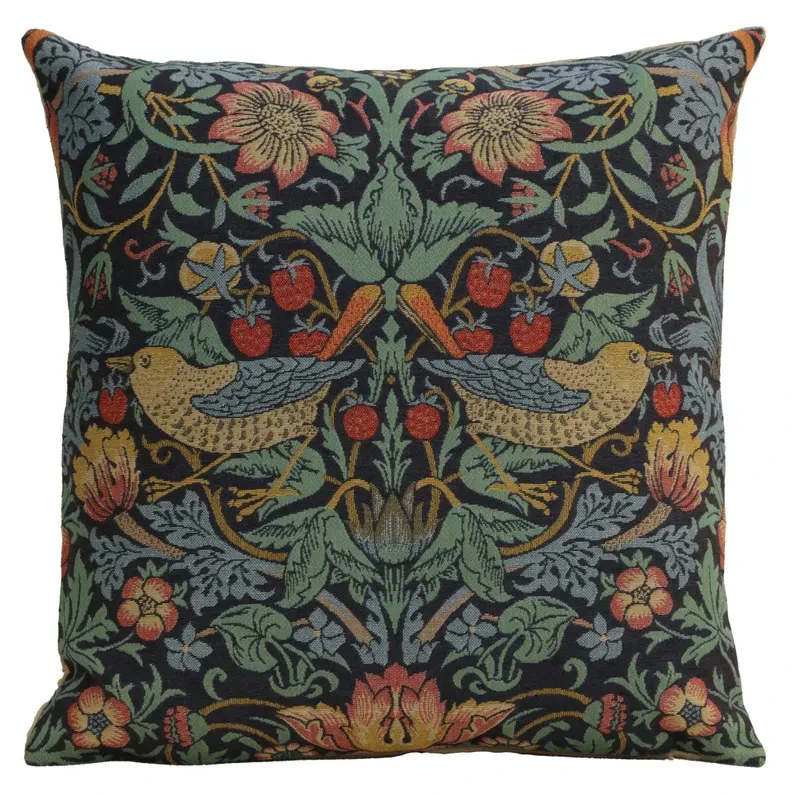 William Morris Strawberry Thief Blue Pillow Cover - A Beautiful Addition to Your Home Decor