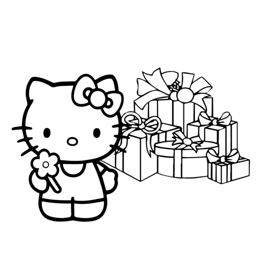 Hello Kitty Coloring Pages Printable PDF Free – Coloringonlinefree.com