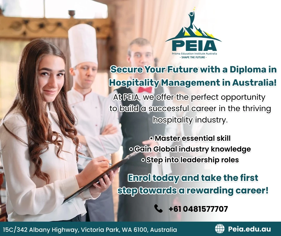 Discover  Hospitality Management Courses in Australia at PEIA