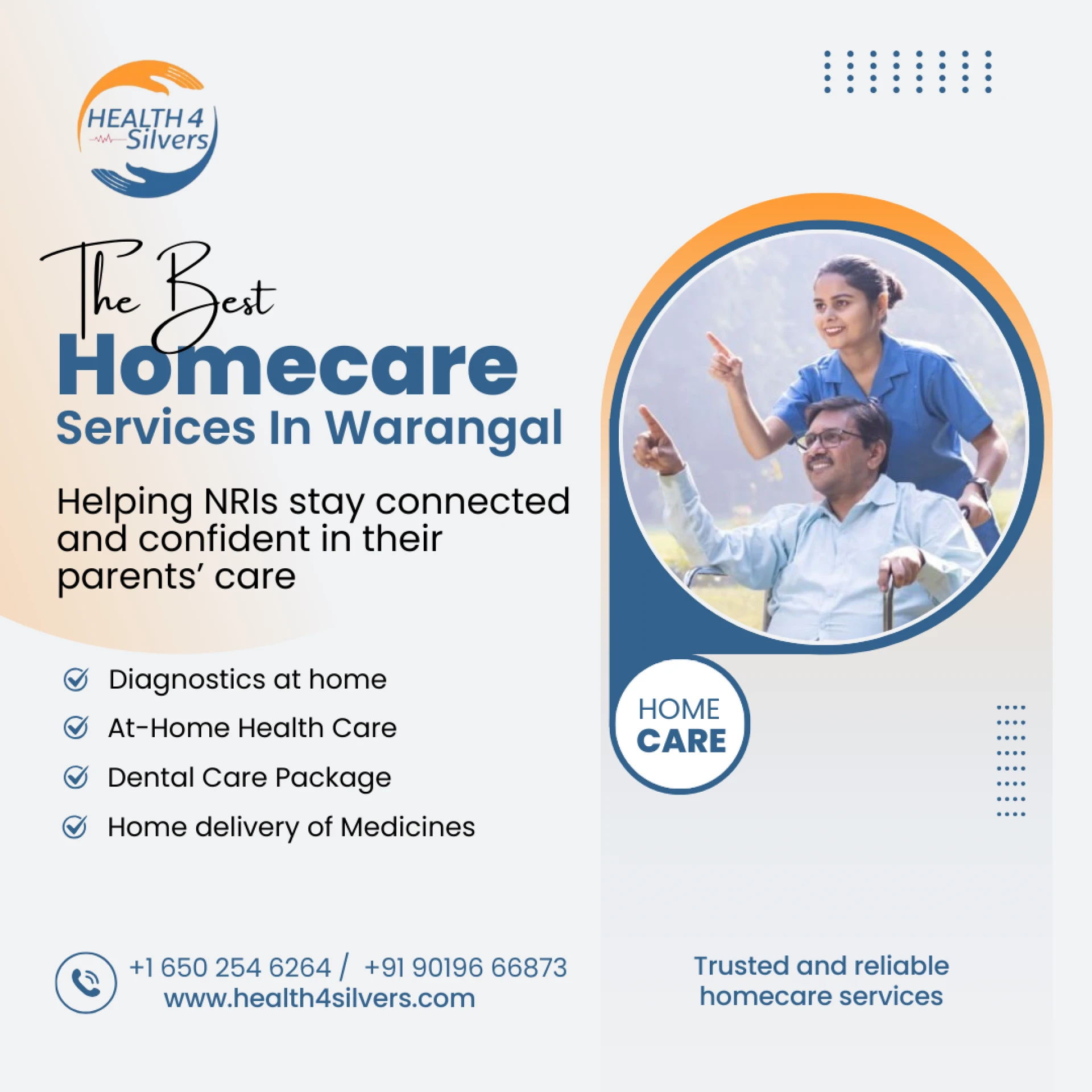 Best Home Care Services in Warangal for Seniors | Health4Silvers