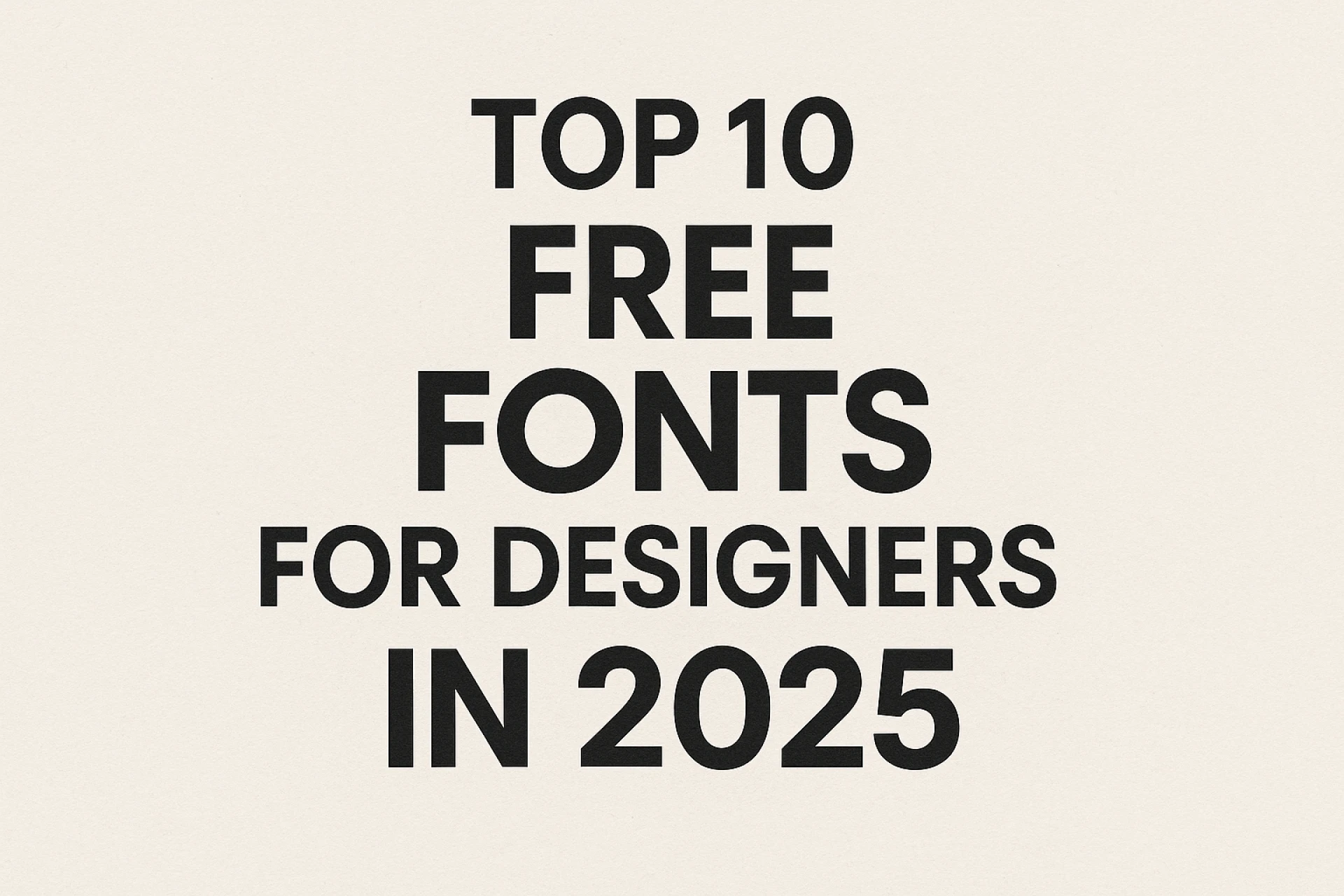 Top 10 Free Fonts for Designers in 2025