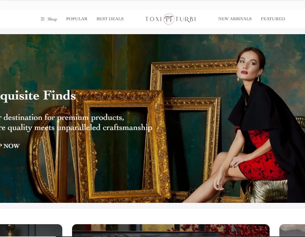A splendorous reimagination of luxurious online shopping, unveiled at toxi turbi