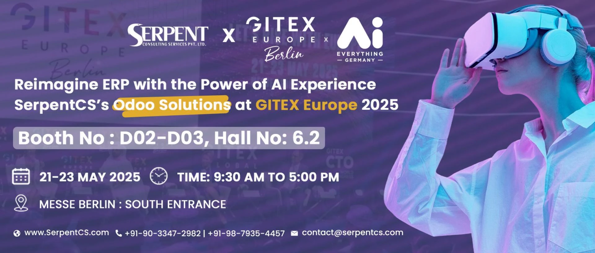 Discover SerpentCS’s Revolutionary ERP Solutions at Gitex Europe 2025!