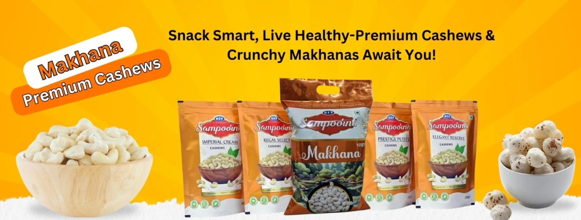 Buy Makhana Online with NFP Sampoorna Foods Ltd – India’s No.1 Makhana Brand