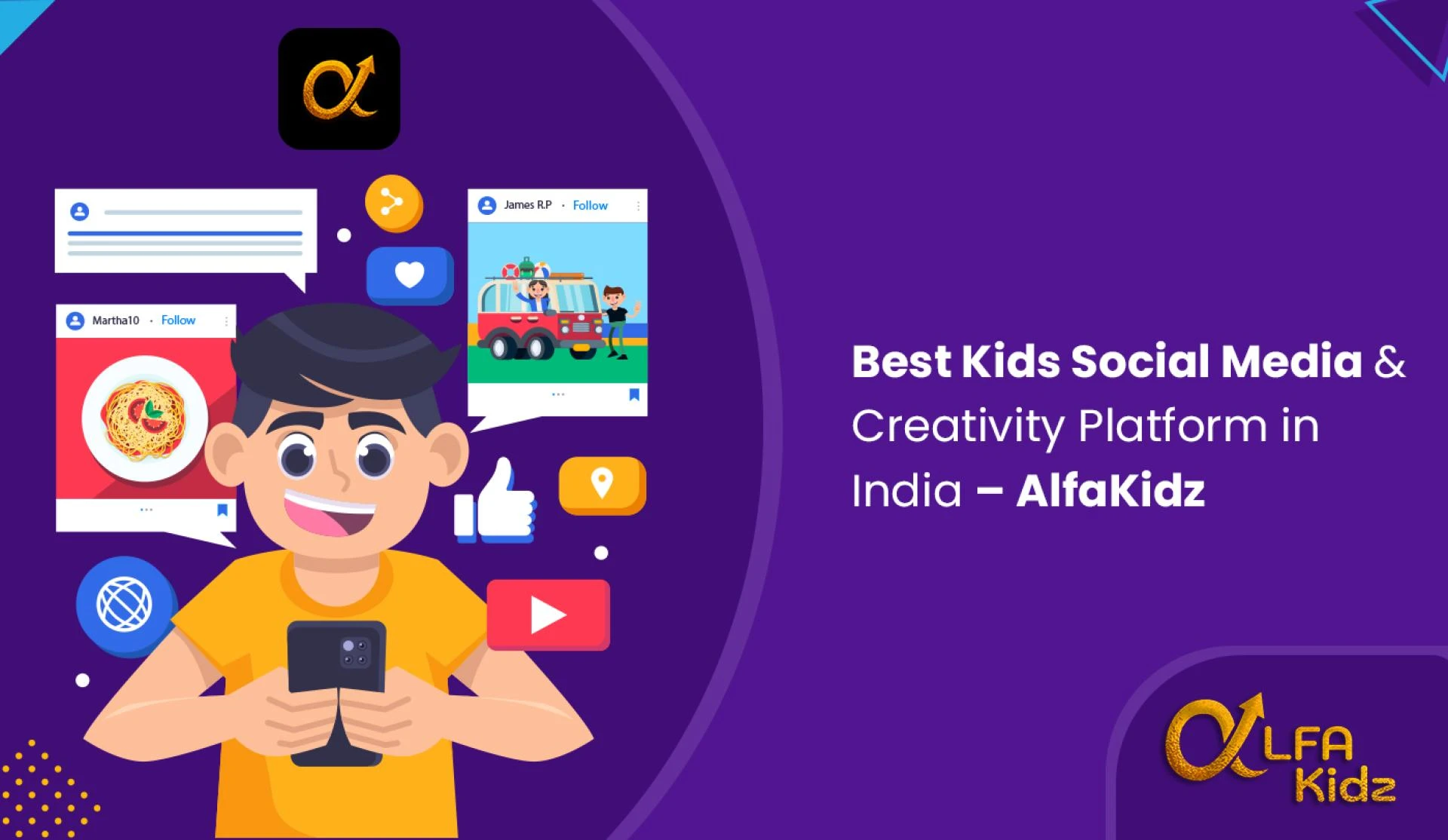 Best Kids Social Media & Creativity Platform in India - Alfa Kidz