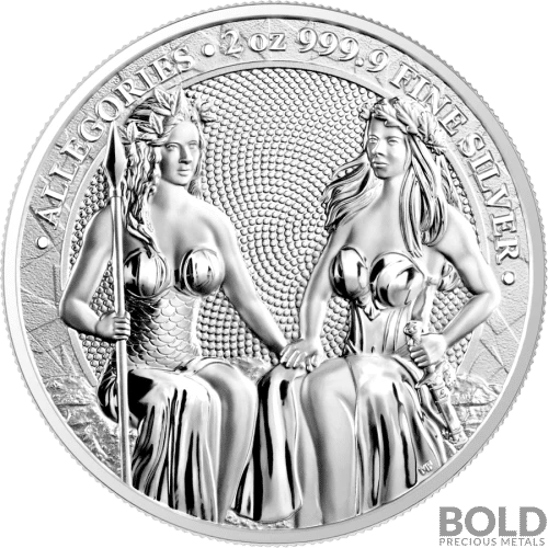 2021 Silver Allegories Germania &amp; Austria 2 oz BU Round
