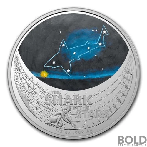 2021 Shark in The Star 1/2 oz Silver Coin | Ram Star Dreaming