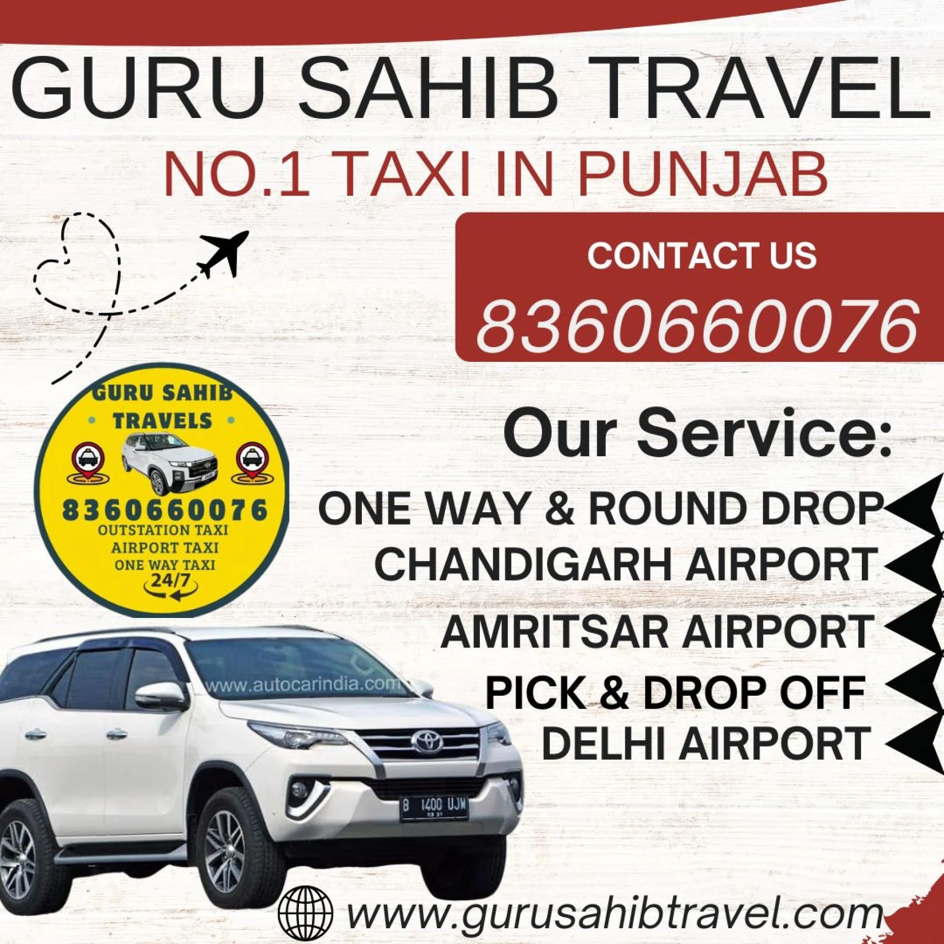 Jalandhar to Ludhiana Taxi - Comfortable & Reliable Travel with Guru Sahib Travels