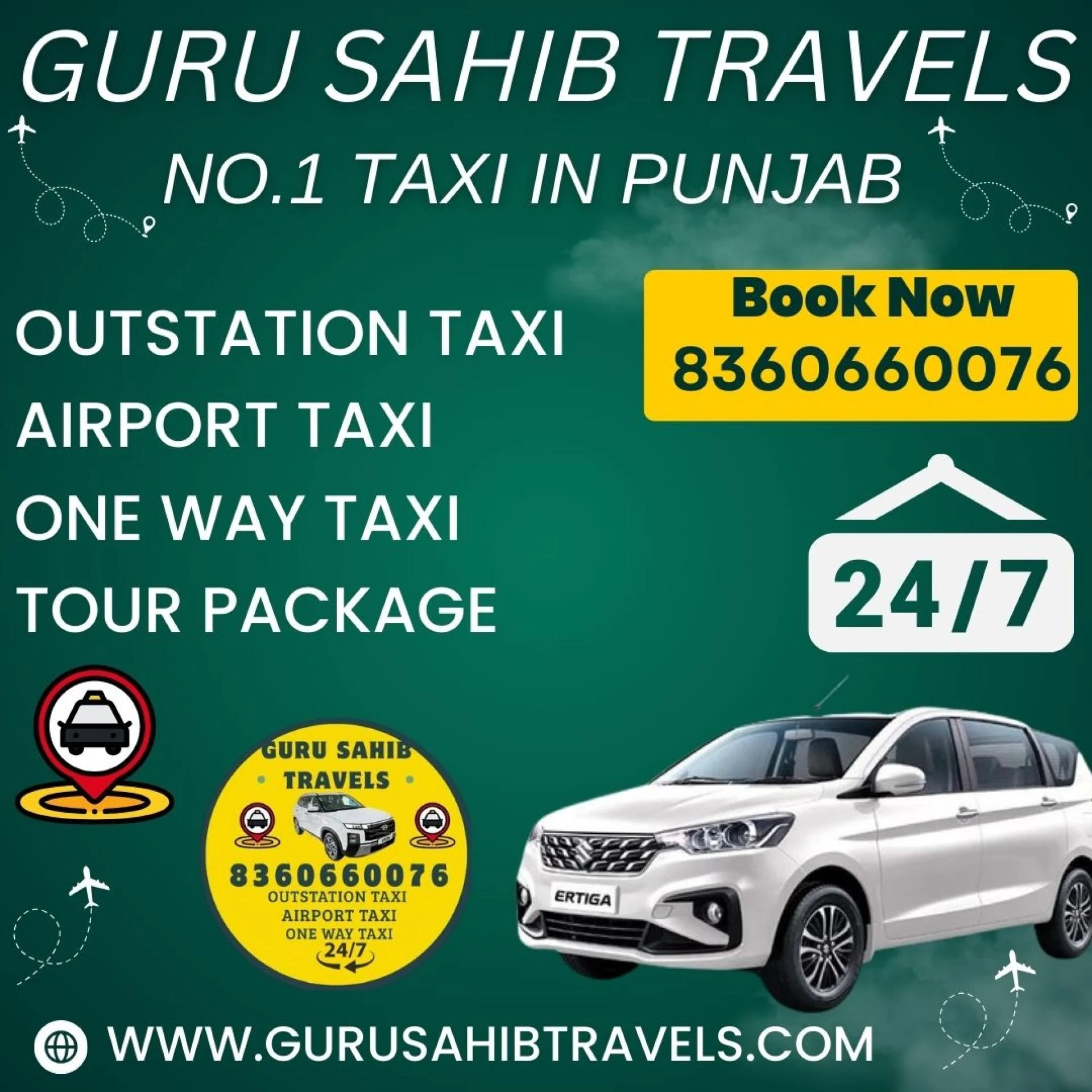 Jalandhar to Pathankot Taxi – Book 24/7 Reliable Service with Guru Sahib Travels