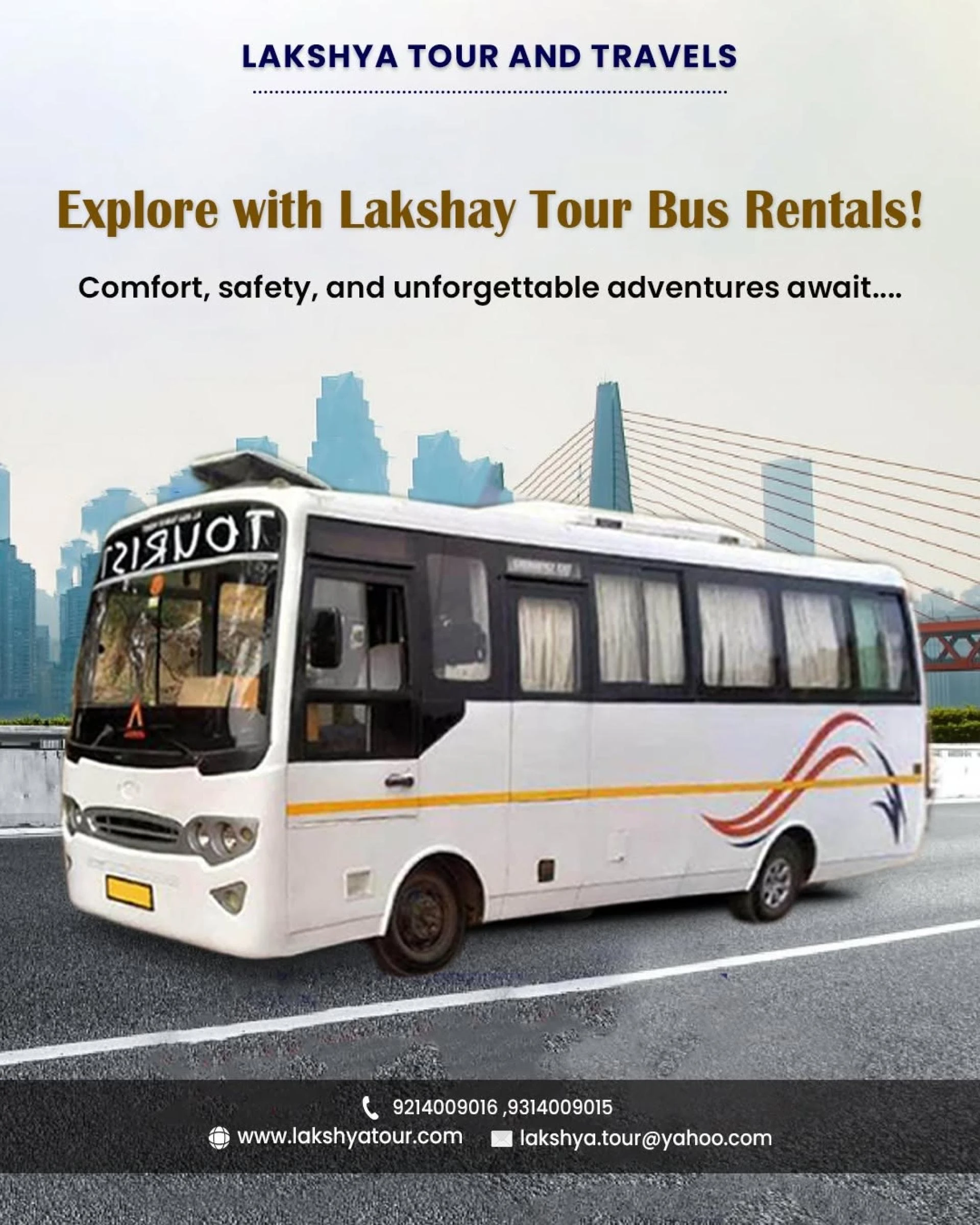 Explore Rajasthan Comfortably with 45 Seater Bus Rental in Jaipur – Lakshya Tour and Travels