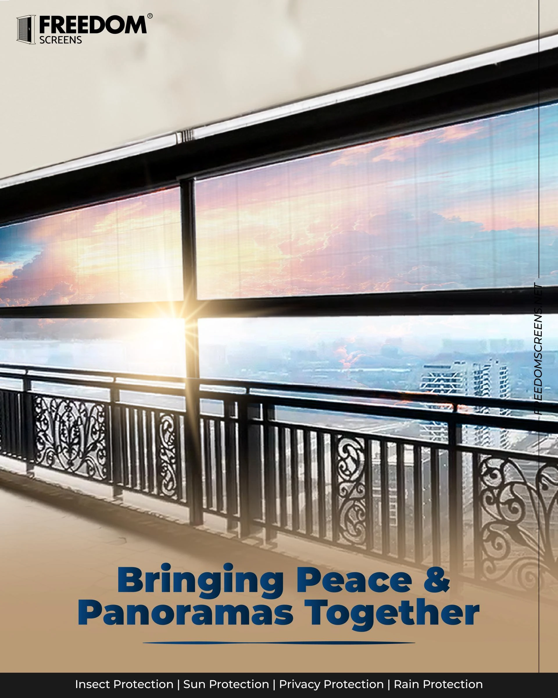 Say Goodbye to Bugs in Style: Discover the Power of Motorized Insect Screens by Freedom Screens