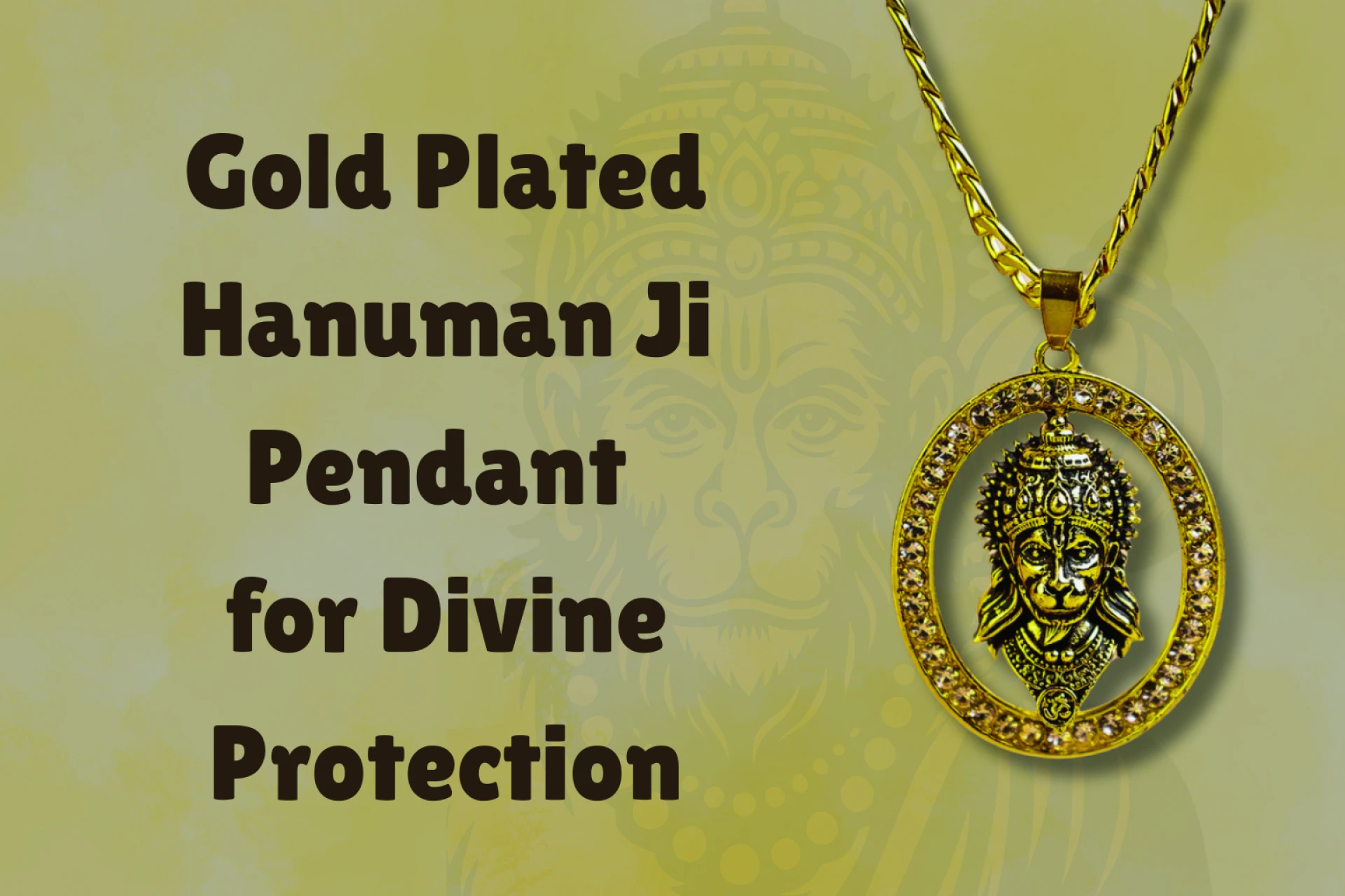 Gold Plated Hanuman Ji Pendant for Divine Protection