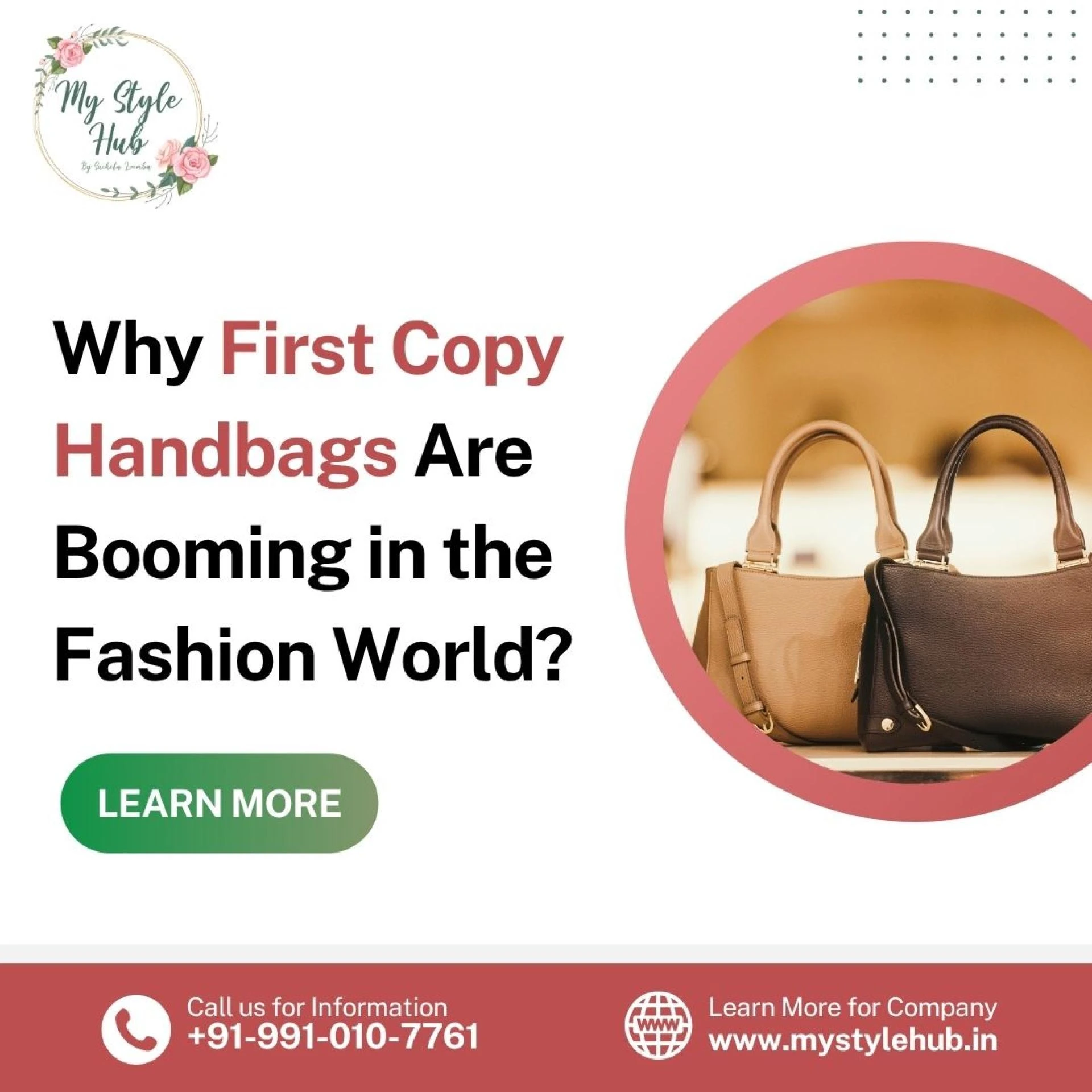 Why First Copy Handbags Are Booming in the Fashion World?