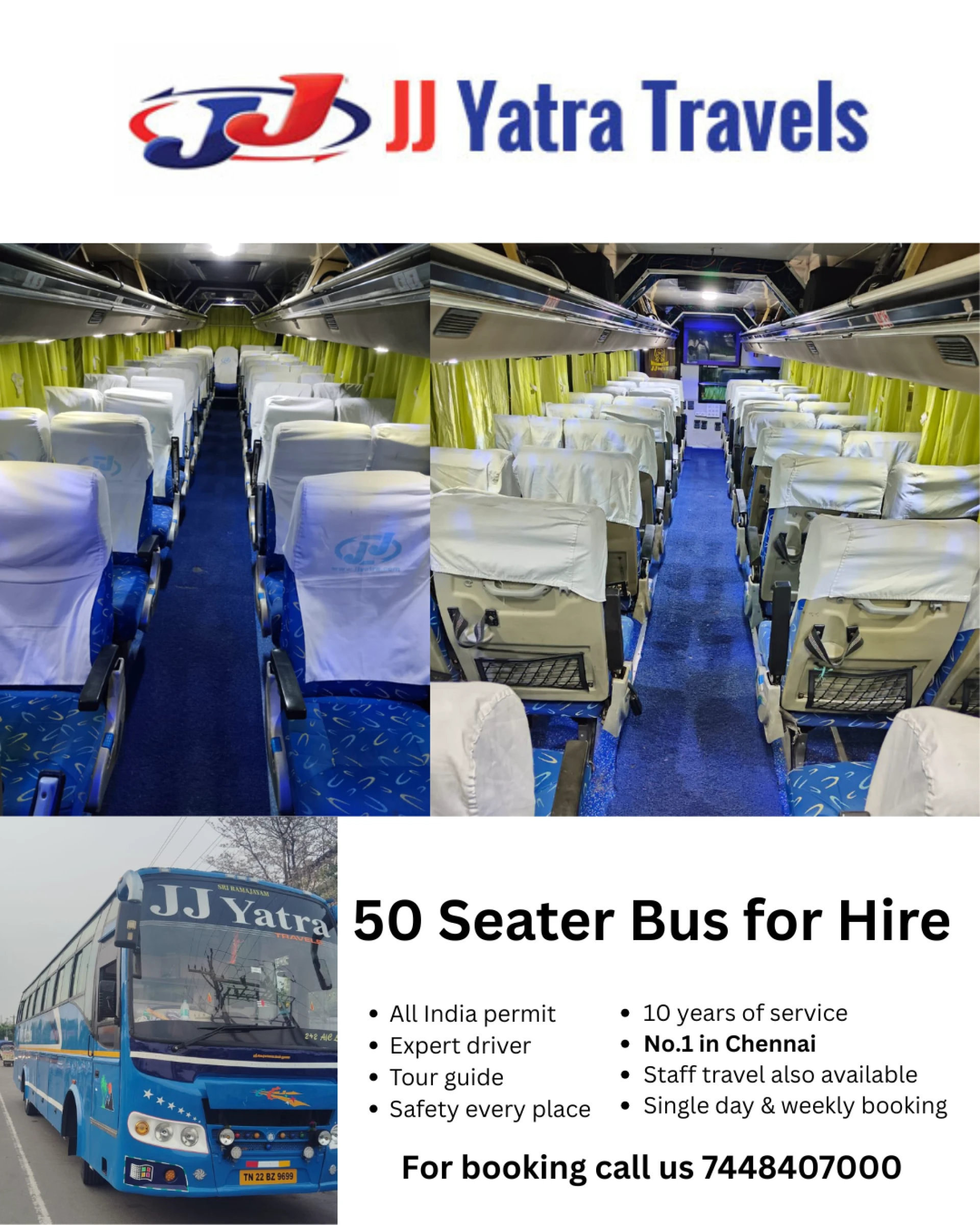 Bus Rental in Chennai at Great Discounts from JJ Yatra