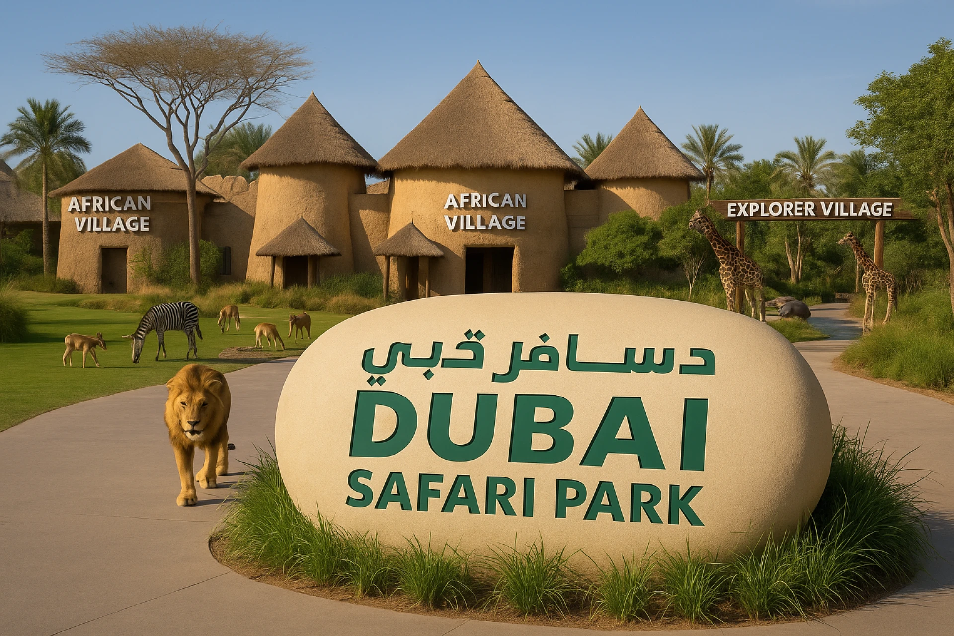 Explore Dubai Safari Park: African & Explorer Villages