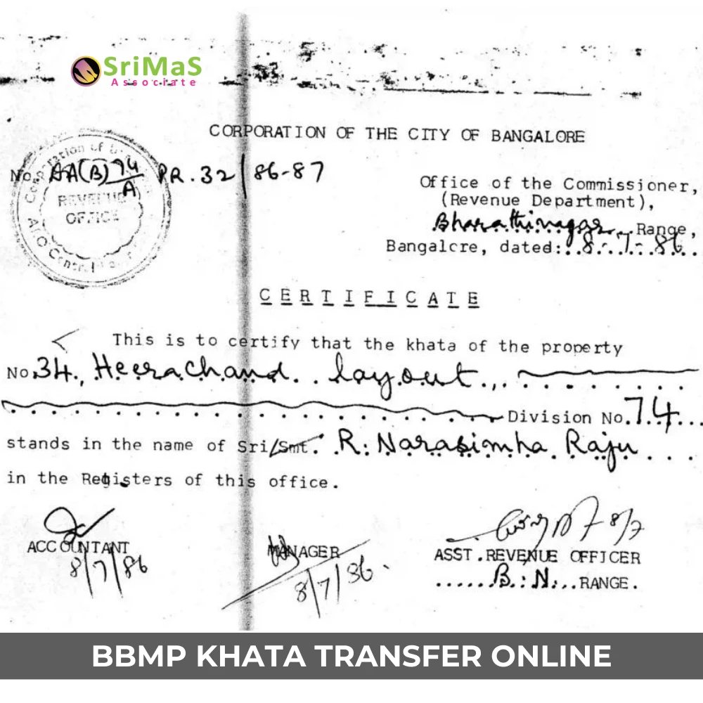 What documents are required for BBMP Khata Transfer