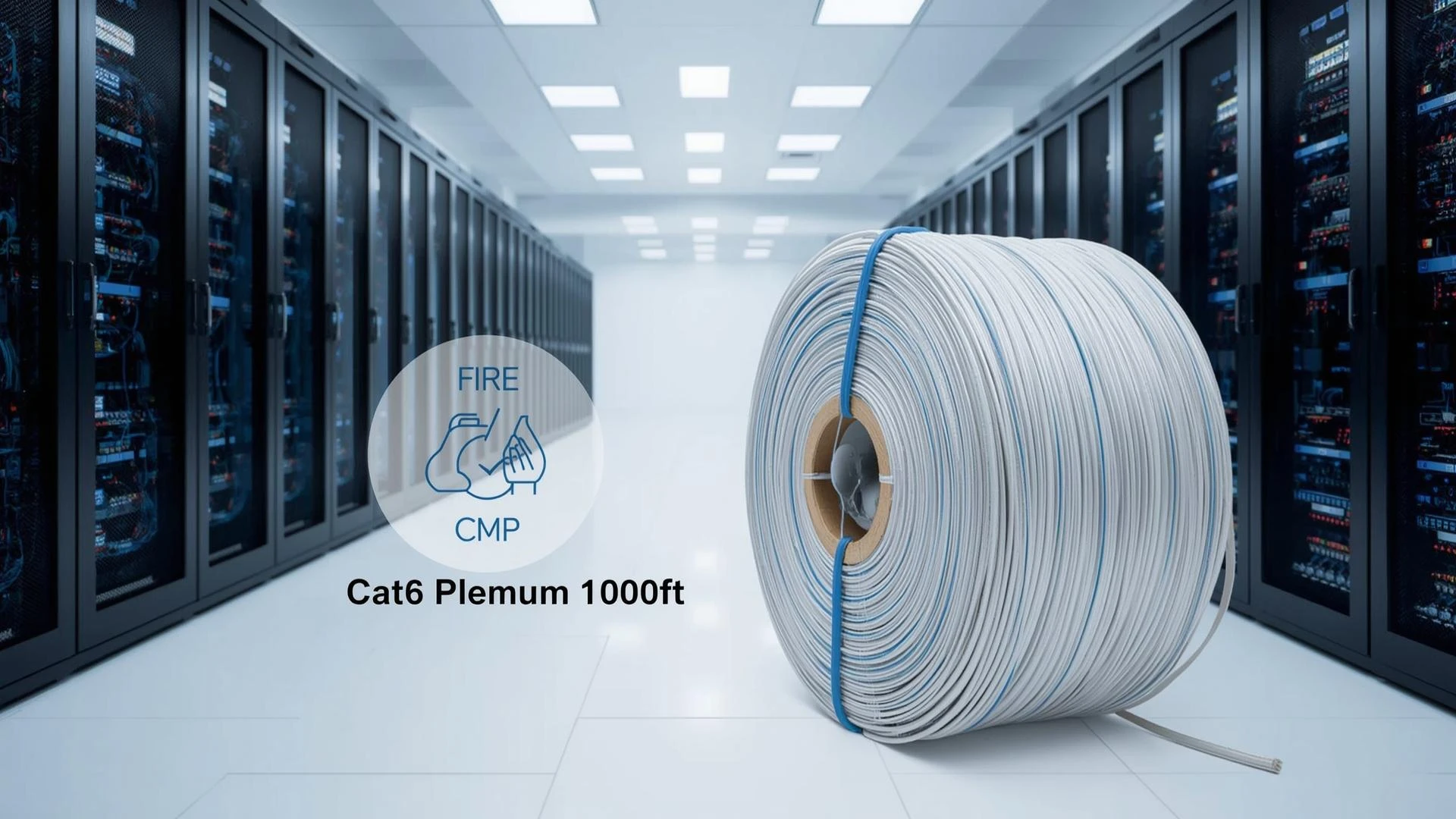 Cat6 Plenum 1000ft - High-Performance Ethernet Cable for Commercial Installations