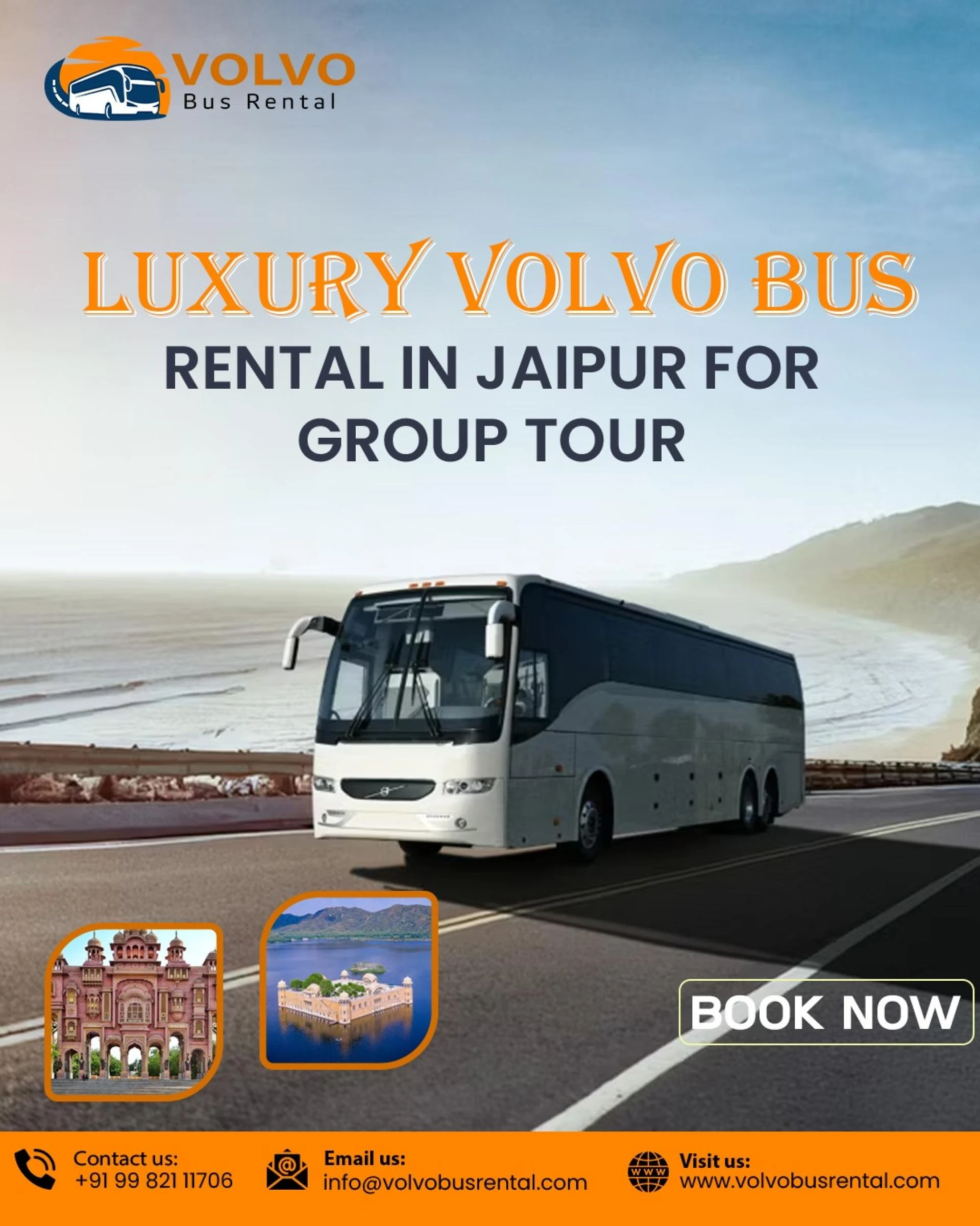 Volvo Bus on Rent in Jaipur for Comfortable Group Travel