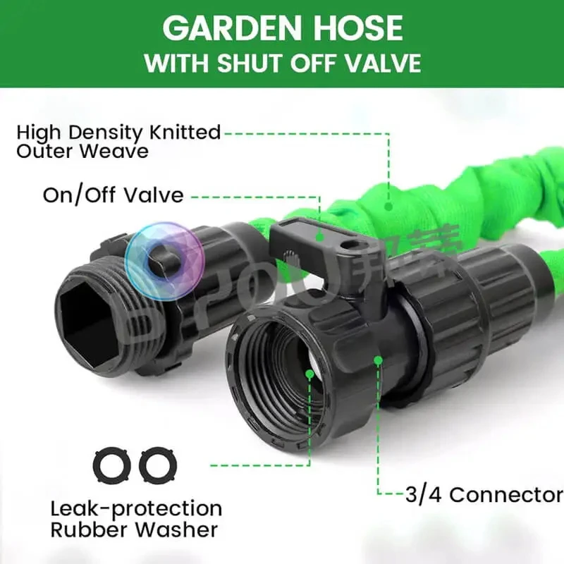 50/75/150 Feet Garden Hose with Holder