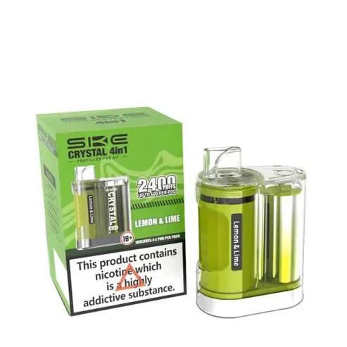 SKE Crystal 4 in 1 2400 Box of 5: Your All-in-One Disposable Vape Solution