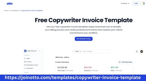 Quick Copywriter Invoice Template for Simple Invoicing