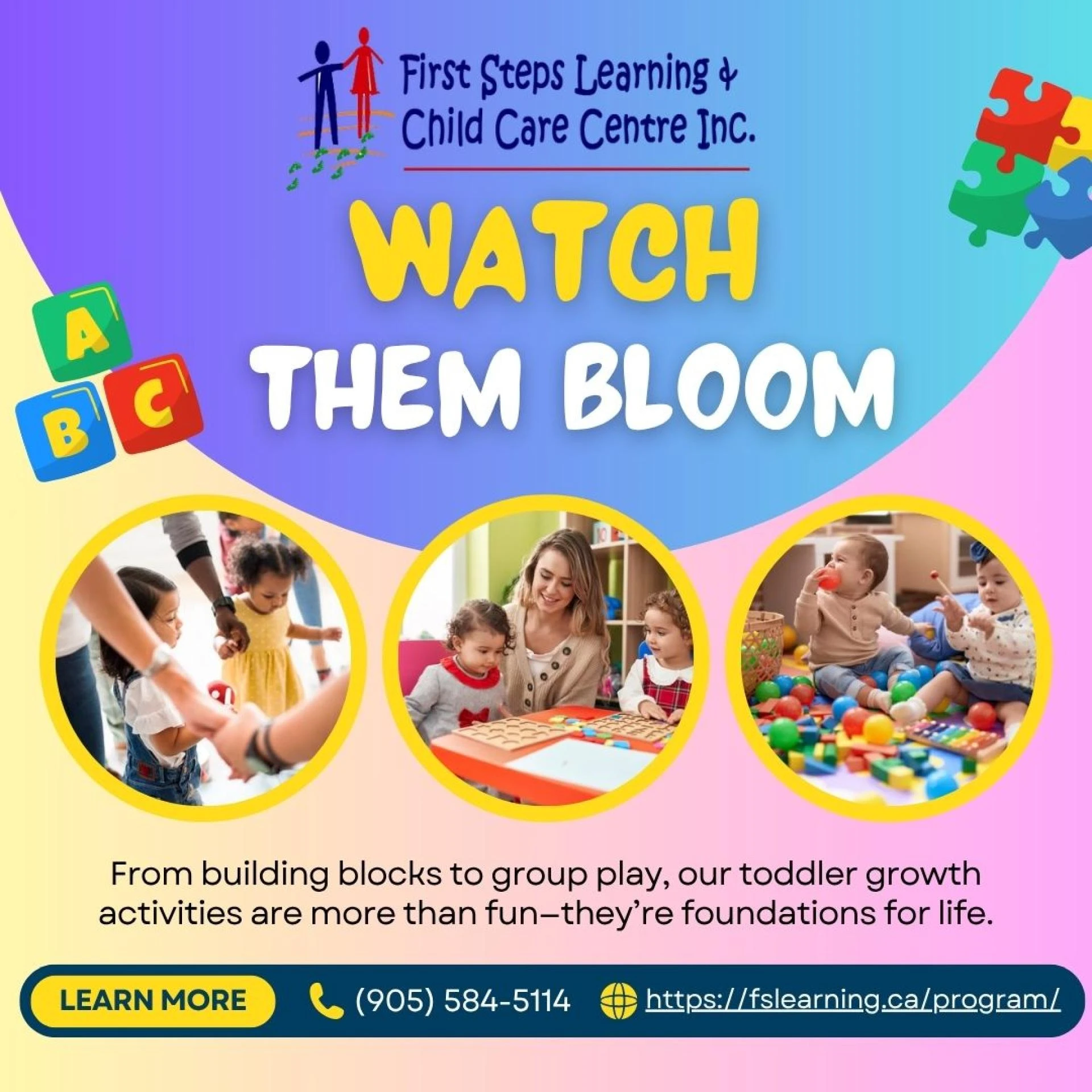 Caring and Structured Toddler Daycare in Burlington