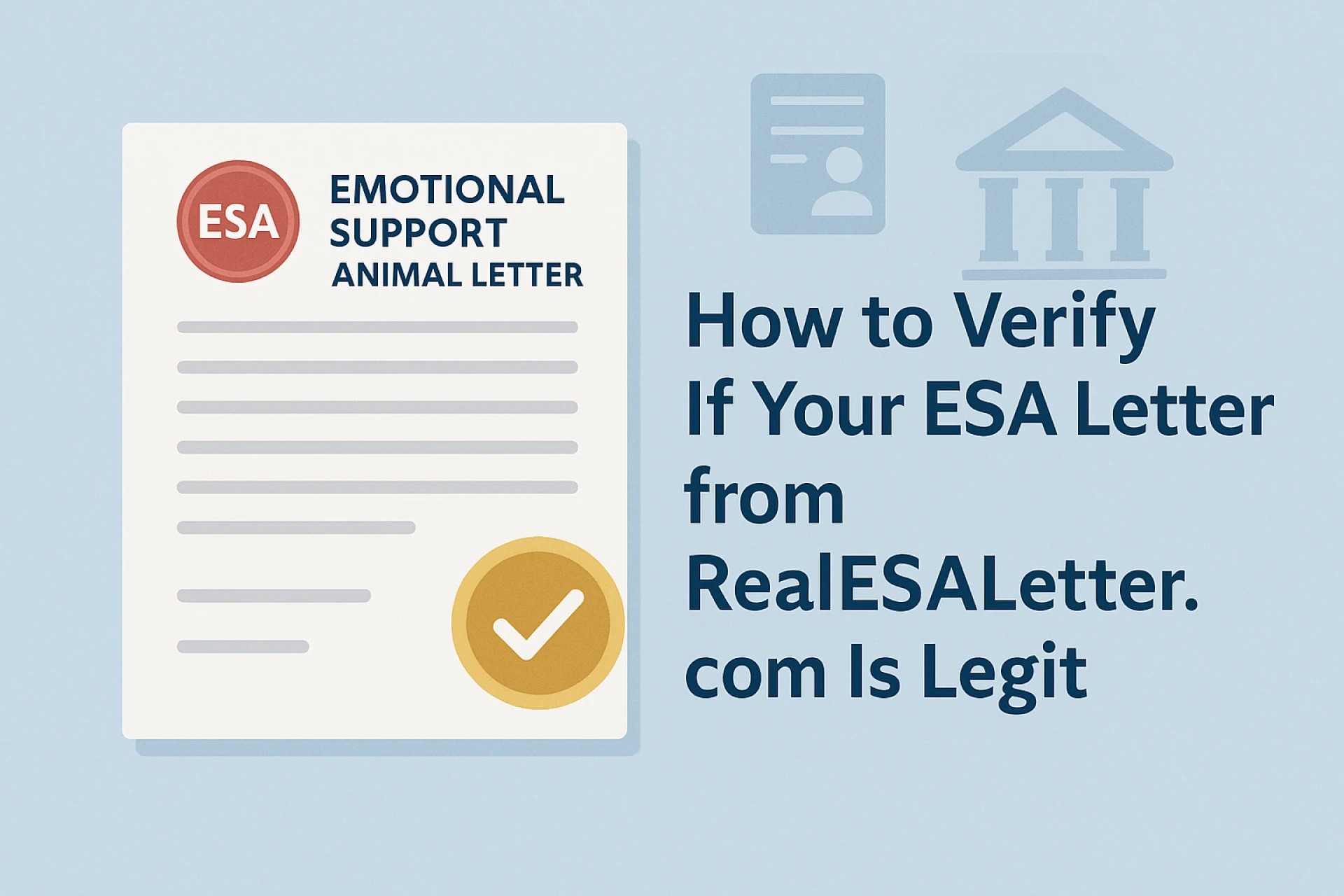 How Can I Verify the Legitimacy of My ESA Letter from RealESALetter.com?