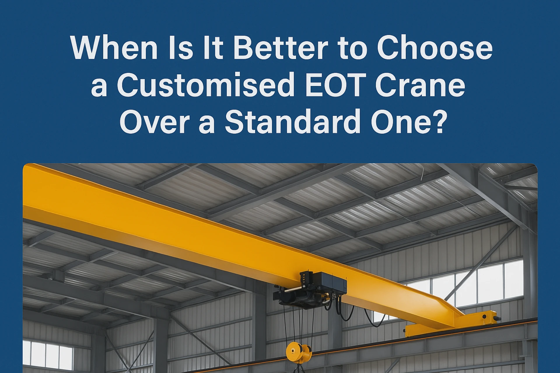 When Is It Better to Choose a Customised EOT Crane Over a Standard One?