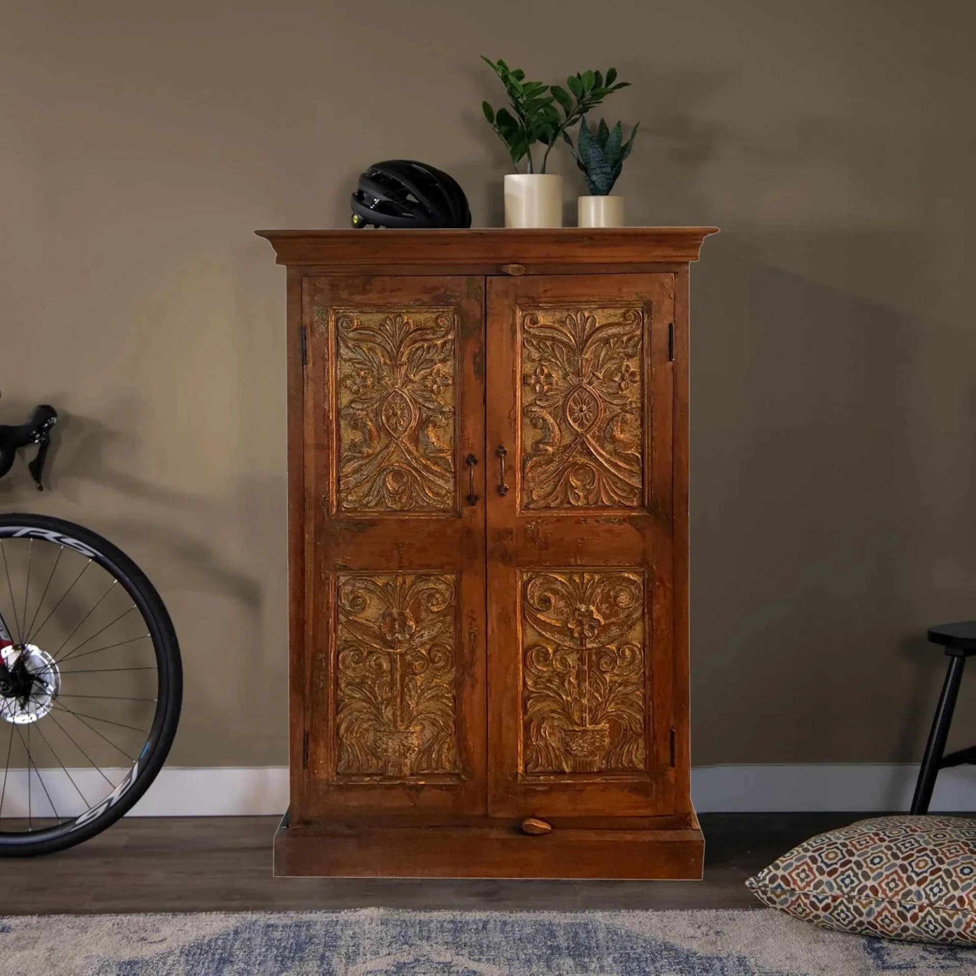 Why I'm Obsessed with Antique Armoires as Statement Home Bars