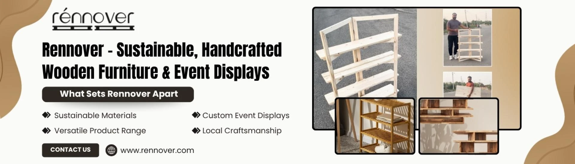 Bring Nature Indoors with Wooden Wall Decor and Wall Hanging Planting from Rennover