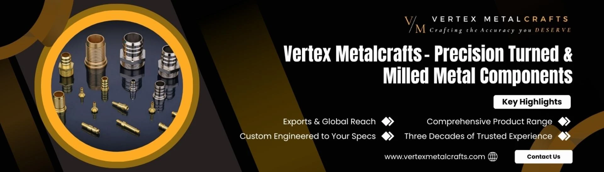 Premium Brass Plumbing & Hose Fittings by Vertex Metalcrafts – Now Lead-Free for Safer Applications