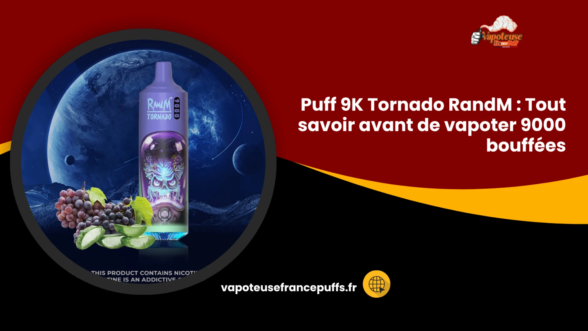 Puff 9K Tornado RandM : Tout savoir avant de vapoter 9000 bouffées