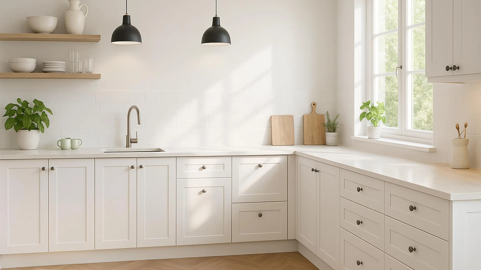 How to Create a Bright, Airy Kitchen with Nordic White Cabinets?