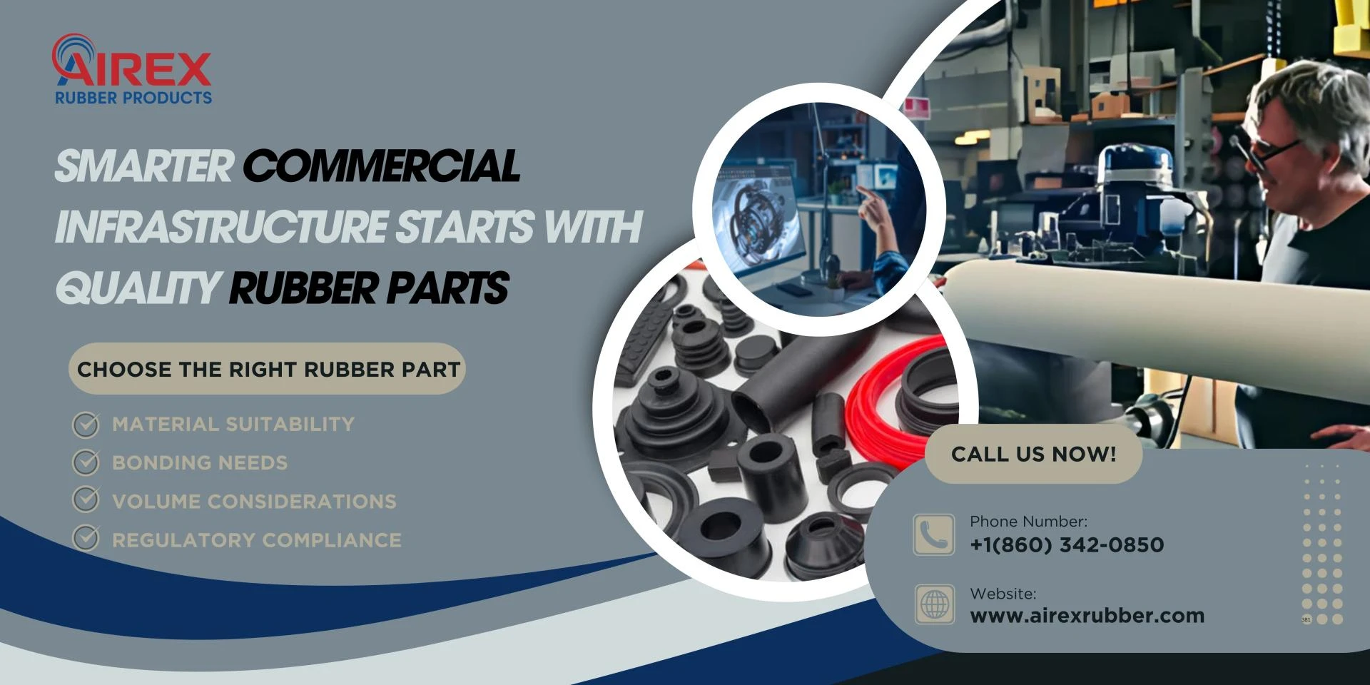 Smarter Commercial Infrastructure Starts with Quality Rubber Parts