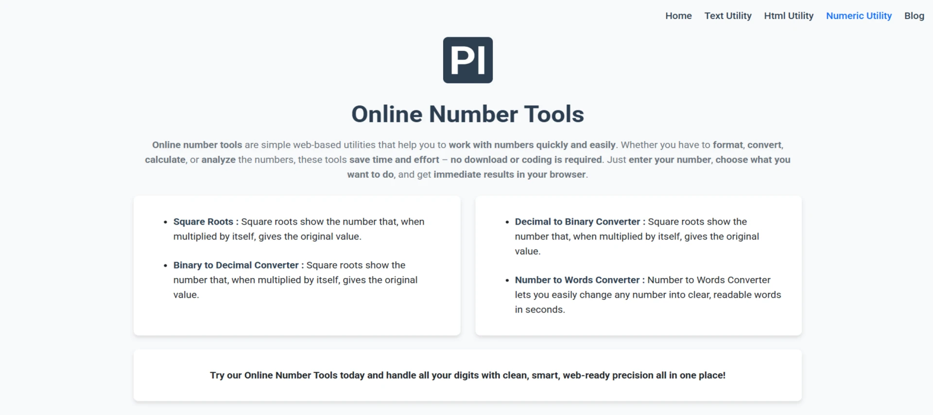 Number Tools For Multiple Mathematical Usecases