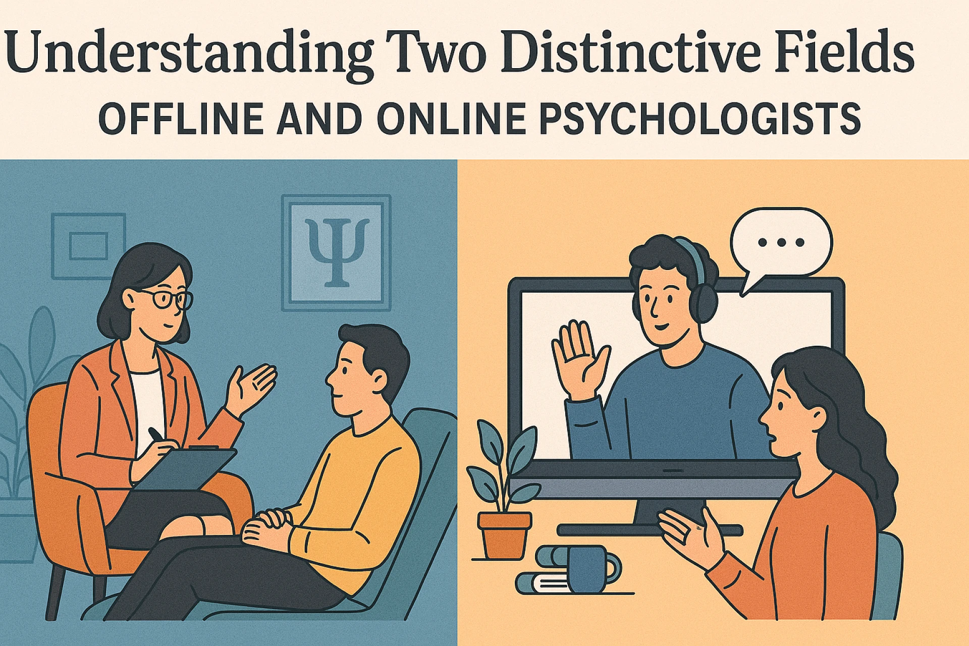 Understanding Two Distinctive Fields Of Offline And Online Psychologists